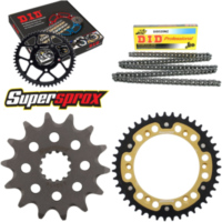 Kettensatz Stealth gold f&uuml;r: SUZUKI DR350 S 90-93 14-43-108 DID520NZ Clip