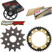 Kettensatz Stealth gold f&uuml;r: SUZUKI DR350 S 90-93 14-43-108 DID520ZVM-X(G&G) Endlos