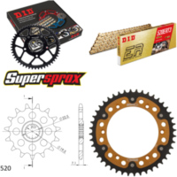 Kettensatz Stealth gold f&uuml;r: SUZUKI DR400 S 80-81 16-44-106 DID520ERT2(G&G) Clip