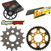 Kettensatz Stealth gold f&uuml;r: SUZUKI GSX400 FE Katana 81-83 15-43-104 DID530NZ Clip