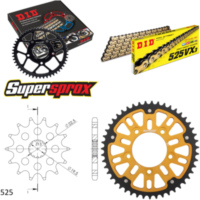 Kettensatz Stealth gold f&uuml;r: SUZUKI GSF400 Bandit 91-92 14-47-114 DID525VX3(G&B) Niet