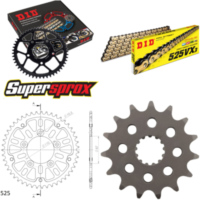 Kettensatz Stealth gold f&uuml;r: SUZUKI SV650 SA ABS 07-12 15-45-114 DID525VX3(G&B) Niet