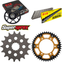 Kettensatz Stealth gold f&uuml;r: SUZUKI GSX-S 1000 F / ABS 15 17-44-116 DID525VX3 Endlos