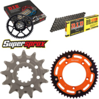 Kettensatz Stealth orange f&uuml;r: KTM SX60 98-99/SX65 00-01 13-48-112 DID420D Clip