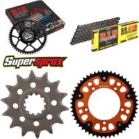 Kettensatz Stealth orange f&uuml;r: KTM SX65 02-11 14-50-112 DID420D Clip