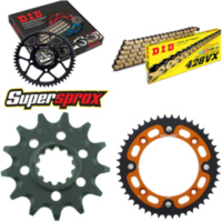 Kettensatz Stealth orange f&uuml;r: KTM SX85 17``/14`` 18- 13-46-120 DID428VX(G&B) Clip