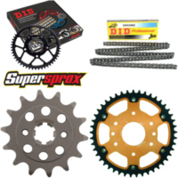 Kettensatz Stealth orange f&uuml;r: KTM 125 Duke 6-Loch 11-1 14-45-112 DID520NZ Clip