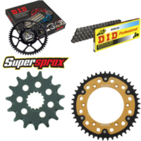 Kettensatz Stealth gold f&uuml;r: KTM EGS400 LC4 93-98/EGS400 15-45-118 DID520 Clip