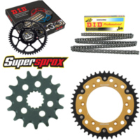 Kettensatz Stealth gold f&uuml;r: KTM EGS400 LC4 93-98/EGS400 15-45-118 DID520NZ Clip