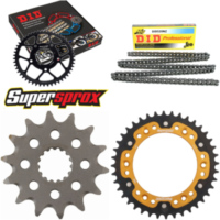 Kettensatz Stealth gold f&uuml;r: KTM EXE125 Enduro 00-01/EXC2 14-40-118 DID520NZ Clip