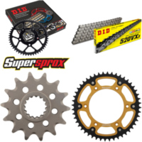 Kettensatz Stealth gold f&uuml;r: KTM SX525 Racing 2T 03-03/SX 14-48-114 DID520VX3 Niet