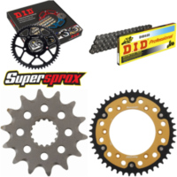 Kettensatz Stealth gold f&uuml;r: KTM SX200 00-06 14-45-112 DID520 Clip