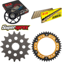 Kettensatz Stealth gold f&uuml;r: KTM Supermoto 640 LC4 97-98 17-40-108 DID520VX3(G&B) Clip