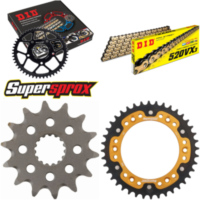 Kettensatz Stealth gold f&uuml;r: KTM EXC250 Enduro 07-10 14-40-112 DID520VX3(G&B) Clip