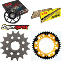 Kettensatz Stealth gold f&uuml;r: KTM Superenduro 950 R 06-10 16-45-118 DID525VX3(G&B) Endlos