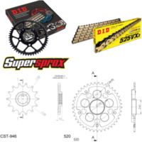 Kettensatz Stealth schwarz f&uuml;r: MV Agusta Brutale 750 01- 14-41-108 DID525VX3(G&B) Niet