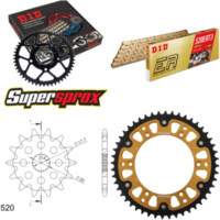 Kettensatz Stealth gold f&uuml;r: Gas Gas EC125 00-02/MC125 03 13-48-114 DID520ERT2(G&G) Clip