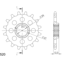 Ritzel Supersprox 520/16Z 22912-16