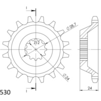 Ritzel Supersprox 530/15Z 24806-15