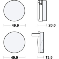 Bremsbel&auml;ge Bremsklotz Standard TRW MCB32