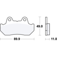 Bremsbel&auml;ge Bremsklotz Sinter hinten TRW MCB512SH