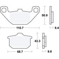 Bremsbel&auml;ge Bremsklotz Standard TRW MCB532