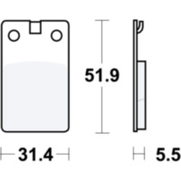 Bremsbel&auml;ge Bremsklotz Standard TRW MCB564