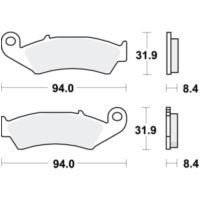 Bremsbel&auml;ge Bremsklotz Standard TRW MCB594