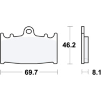 Bremsbel&auml;ge Bremsklotz Carbon CRQ TRW MCB602CRQ