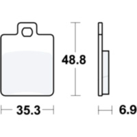 Bremsbel&auml;ge Bremsklotz Scooter TRW MCB695EC