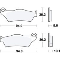 Bremsbel&auml;ge Bremsklotz Sinter hinten TRW MCB707SH