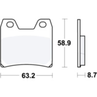 Bremsbel&auml;ge Bremsklotz Sinter hinten TRW MCB725SH