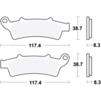 Bremsbel&auml;ge Bremsklotz Sinter Scooter TRW MCB726SRM