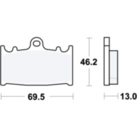 Bremsbel&auml;ge Bremsklotz Standard TRW MCB741