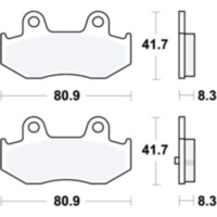 Bremsbel&auml;ge Bremsklotz Sinter Scooter TRW MCB746SRM