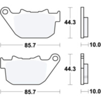 Bremsbel&auml;ge Bremsklotz Sinter hinten TRW MCB754SH