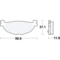 Bremsbel&auml;ge Bremsklotz Sinter Scooter TRW MCB768SRM