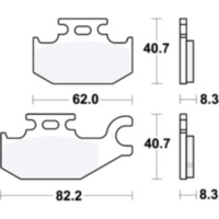 Bremsbel&auml;ge Bremsklotz Sinter SI TRW MCB787SI