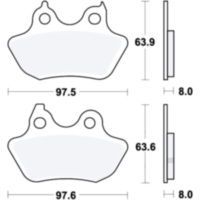 Bremsbel&auml;ge Bremsklotz Sinter hinten TRW MCB799SH