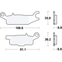 Bremsbel&auml;ge Bremsklotz Sinter SI TRW MCB803SI
