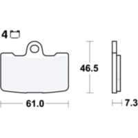 Bremsbel&auml;ge Bremsklotz Sinter vorne TRW MCB810SV