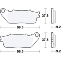 Bremsbel&auml;ge Bremsklotz Sinter hinten TRW MCB817SH