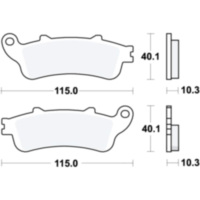 Bremsbel&auml;ge Bremsklotz Sinter hinten TRW MCB840SH