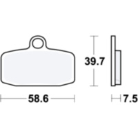 Bremsbel&auml;ge Bremsklotz Sinter SI TRW MCB842SI