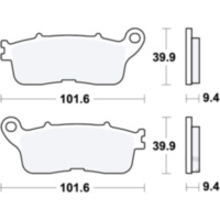 Bremsbel&auml;ge Bremsklotz Sinter hinten TRW MCB848SH
