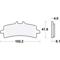 Bremsbel&auml;ge Bremsklotz Carbon CRQ TRW MCB858CRQ