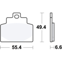 Bremsbel&auml;ge Bremsklotz Sinter Scooter TRW MCB886SRM